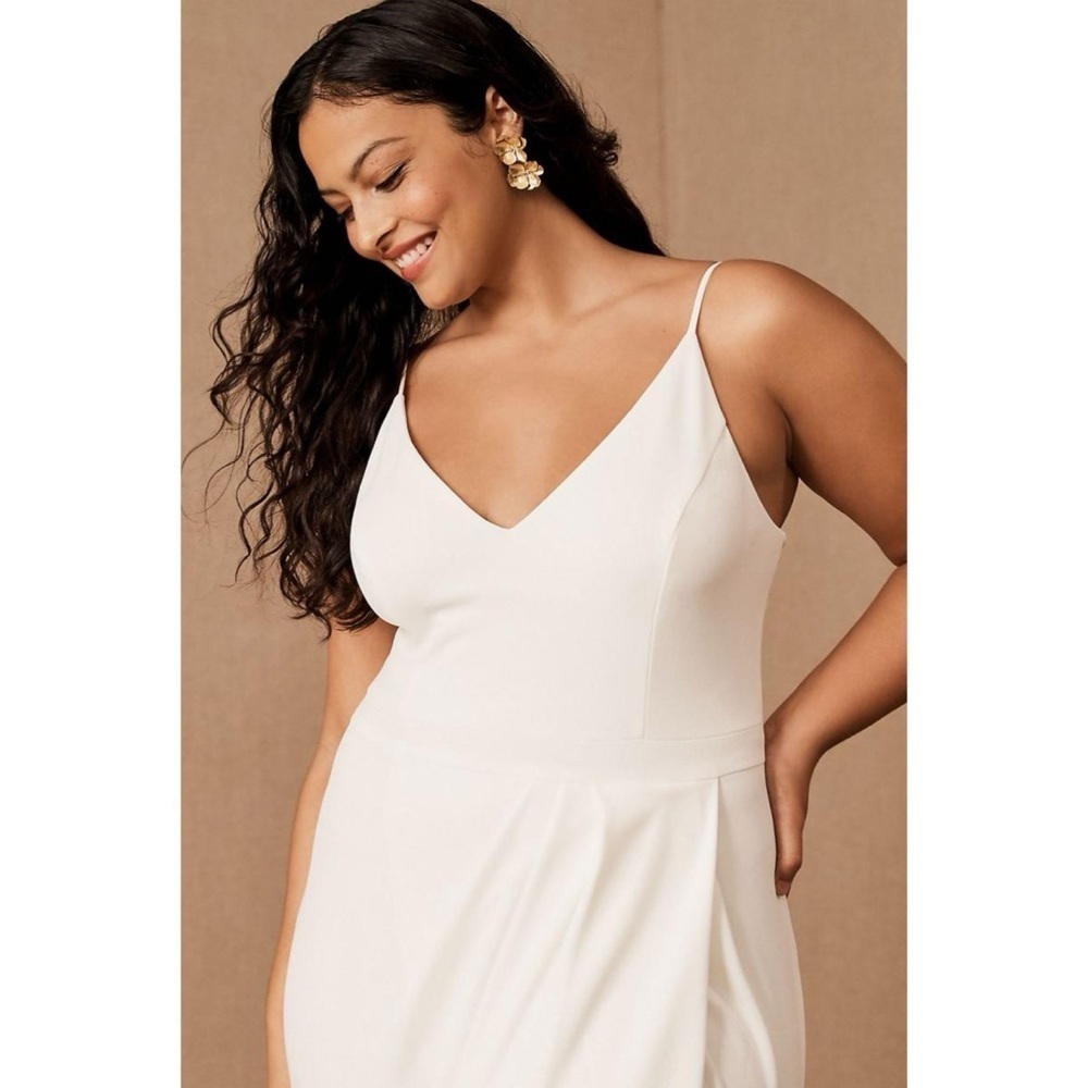 Anthropologie BHLDN Caron Ivory Bridal Midi Dress Size 6 Wedding NWT - Picture 6 of 12